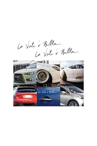 Hayat Güzeldir La Vita E Bella Oto Sticker Etiket Yapıştırma 2 Ad