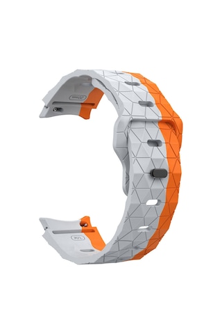 Galaxy Uyumlu Watch 6 44mm Krd-116 20mm Futbol Desenli Spor Tasarımlı Silikon Kordon