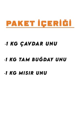 İpek Değirmen Mısır Unu Çavdar Unu Tam Buğday Unu Ekşi Mayalık Köy Ekmeklik Un Set 3 x 1 KG