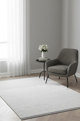 Verona 09798e Krem Gri Dokuma Kaymaz Taban Saçaklı Salon Mutfak Koridor Halısı
