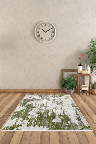 Dekoreko Ipek Halı Saçaksız 7003 Bej Yeşil
