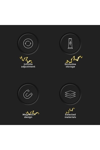 Wezone 304 Çelik Kahve Dağıtıcı Aleti, 8 İğne 0.4mm , Sürekli Ayarlanabilir, Manyetik Tutucu, Ergonomik Kollü, 6 Adet Yedek İğne, Siyah Siyah