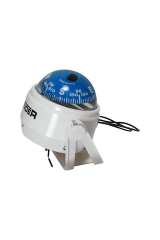 Marin Beyaz 12 Volt Led Işıklı Küçük Boy Aydınlatmalı Pusula