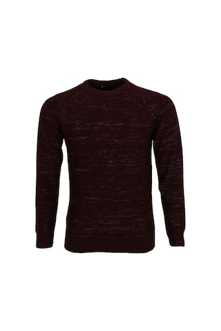 Erkek Kazak Sıfır Yaka Bordo Rar01114 001