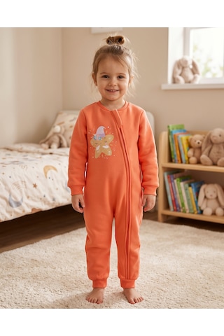 Motherlove Çocuk Uyku Tulumu 1.5 Tog 2-5 Yaş Fermuarlı Pamuklu Kumaş Turuncu