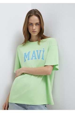 Mavi - Mavi Logo Baskılı Yeşil Tişört 1600843-71721 Yeşil