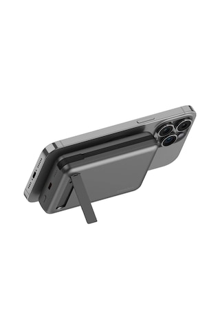 Magpac Pro Plus 10.000 Mah 20w Type-c 20w Type-c Kablo Ve 15w Kablosuz Şarj Hızlı Şarj Magsafe Powerbank Koyu Gri