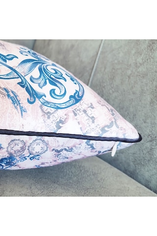 Ju Yaratıcı Tasarım Biyeli Yastık Kırlent Kılıfı Desenli