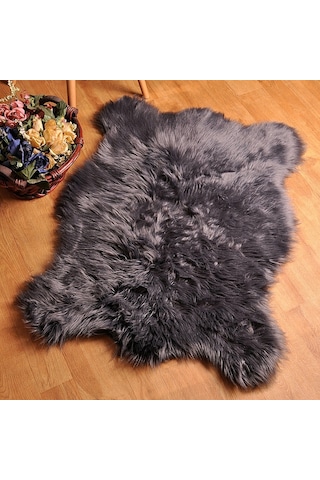 Soft Peluş Kuzu Postu Antrasit
