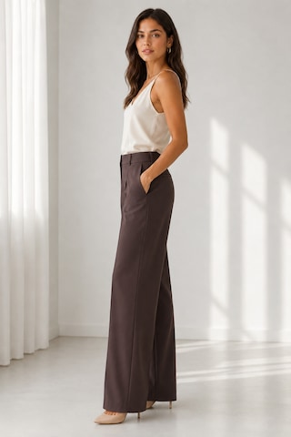 Bihan Store Pileli Klasik Kesim Palazzo Kadın Pantolon Y26-253-kahve
