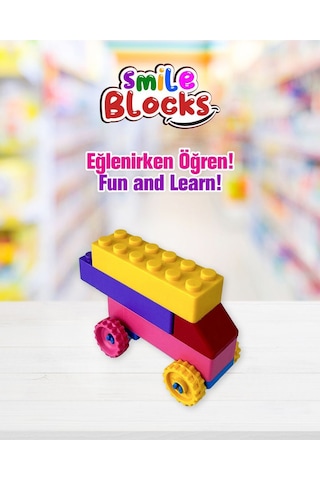 Smile Blocks 900 Parça Plastik Kutulu Mikro Blok Yeşil Uygulama Zeminli