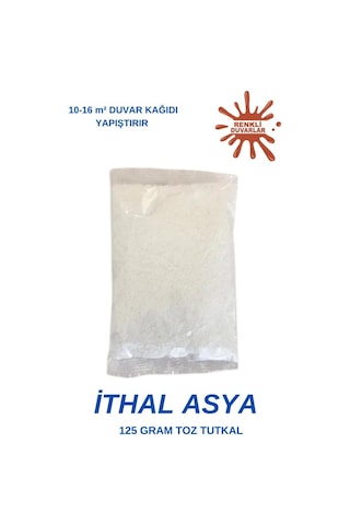125 Gram Duvar Kağıdı Toz Tutkal 1 Adet İthal Asya Güçlü Yapışkanlı Tutunma Tutkal