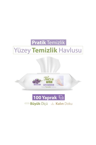 Turco Doğadan Pratik Yüzey Temizlik Havlusu Lavanta 100 Yaprak
