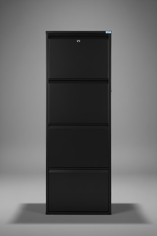 Metal Ayakkabılık 4'lü Kilitli Model Siyah