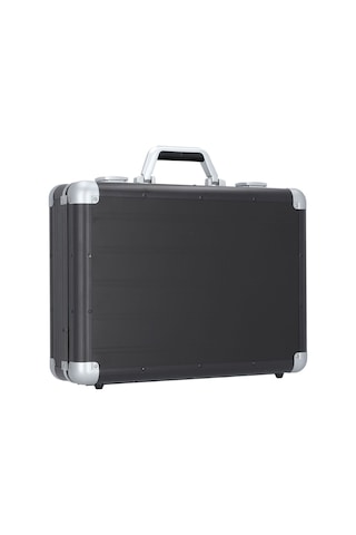 Alumaxx 45 Cm Laptop Bölmeli Evrak Çantası, Siyah, Alüminyum, Organizerli