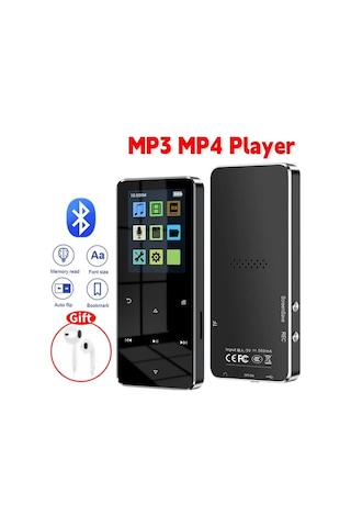 8gb Dahili Hafızalı Mp3-mp4 Çalar Hd Ses Bluetooth 5.0 Müzik Çalar Hafıza Kartı Girişli Fm Radyolu