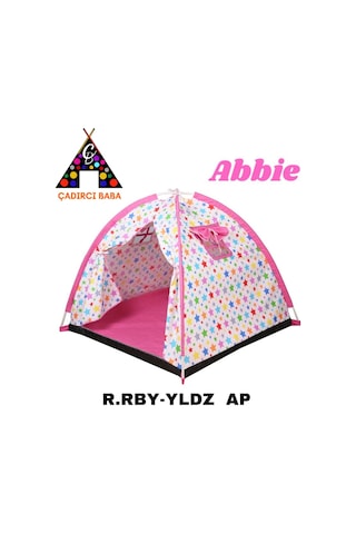 Abbie Renkli Yıldızlar Oyun Çadırı Lastikli Katlanabilir Özel Çubuk Seti