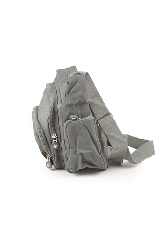 Krinkıl / Klinkır Su Geçirmez Kumaş Çok Gözlü Çapraz Kol Ve Omuz Postacı Çantası 116g Gri