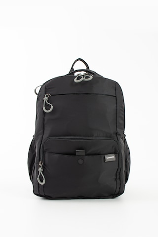 Sanmorris Unisex Çok Bölmeli Suya Dayanıklı Paraşüt Kumaş Laptop Bölmeli Ve Günlük Sırt Çantası 6027 Siyah
