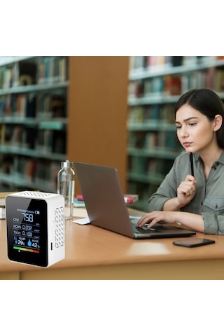 Triline Dijital 5in1 Hava Dedektörü Hava Kalite Ölçüm Cihazı