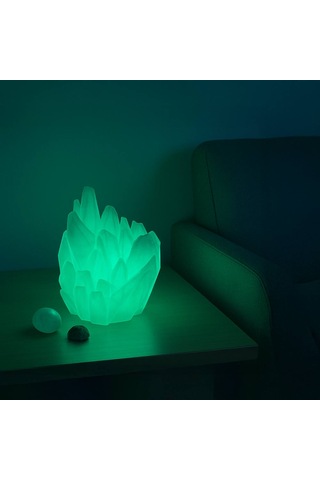 Kristal Formlu Gece Lambası Beyaz