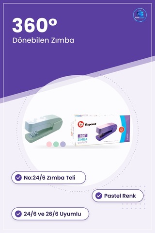 Zımba Pastel No: Dönebilen Kırtasiye Zımbası Ofis İçin Pratik K