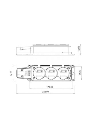 Bemis (bk1-1402-3613) 1*16a Üçlü Grup Priz