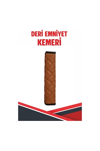 Landrover Vogue Uyumlu Emniyet Kemer Pedi Taba Deri Taba Dikişli