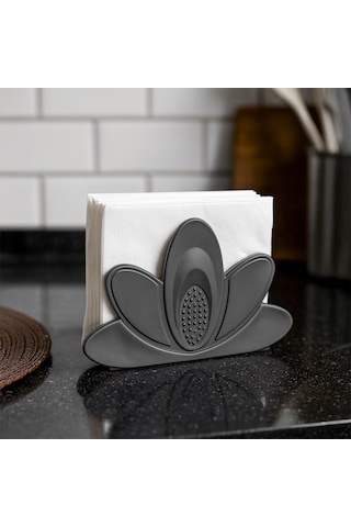 Porsima L-0344 Dekoratif Peçetelik Masa Üstü Peçetelik 4 X12cm Antrasit Antrasit