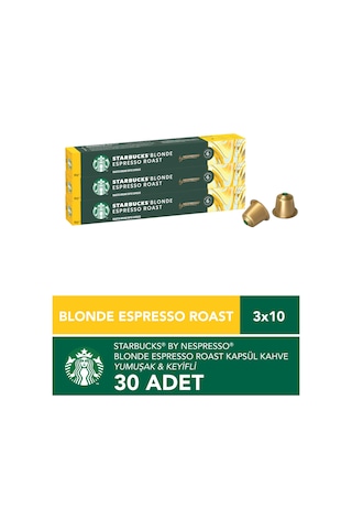 Starbucks By Nespresso Blonde Espresso Kapsül Kahve 3 X 10 Adet Kapsül Kahve