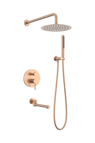 Fj-4153f Fırçalanmış Rose Ankastre Duş Seti Rose