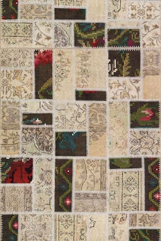 Krem Patchwork Dokuma Leke Tutmaz Masa Örtüsü Mso289n11
