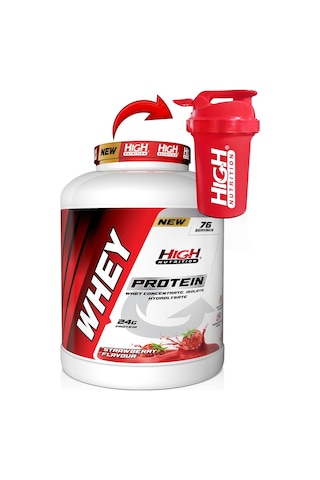 Whey Protein Tozu 2280 Gr Çilek Aromalı Protein Tozu 24 Gr Protein Kas Güç 76 Servis