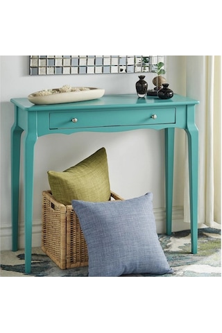 Wooding 100 Cm Çekmeceli Masif Turkuaz Lake Bonamy Dresuar Turkuaz