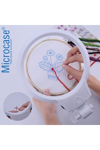 Masaüstü Ledli Aydınlatma 6X - 2X Büyütme Büyüteç 45 Cm - Al2490