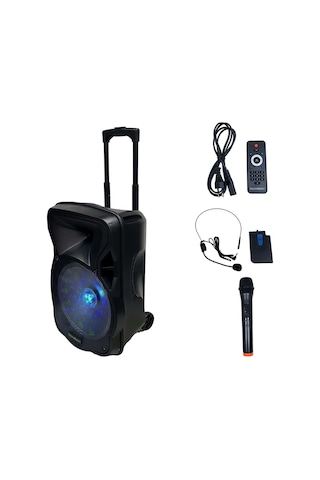 Electromaster Es-3030 12'' Portatif Taşınabilir Ses Sistemi 150watt 1el Telsiz+1yaka Telsiz