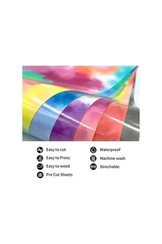 Flybuy Blue Yellow Men's Tie Heat Transfer Vinyl Decal, 50x100cm, Tpu Material, Suitable For Dıy