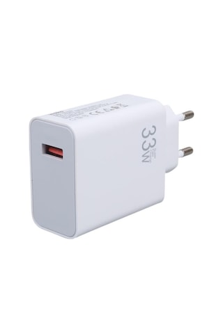 Weko Wk-27876 M11 Beyaz 33 Watt Turbo Usb Şarj Başlık Adaptörü + Type-c Kablo Standart