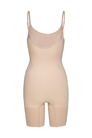 Kadın Mid Thigh Bej Bodysuit-12759 Bej