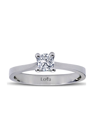 Lova F Renk 0,32 Karat Pırlanta Tektaş Yüzük - Hrd - 1050041