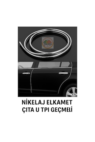 Fiat Doblo Uyumlu Nikelaj U Tipi Nikelaj Çıta Kapı & Panjur İçin Krom Detay 15 Metre