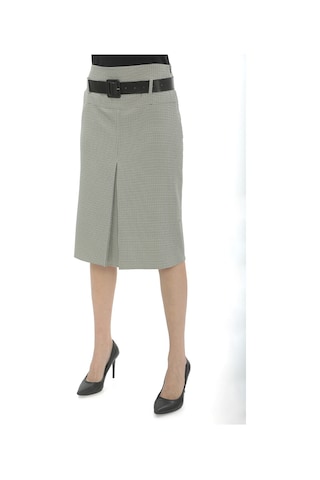 Soralline Kadın A Pile Etek 722 Desen Yeşil Yesil