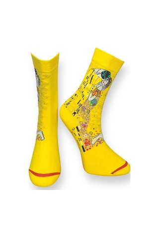 2'li Unısex Sanat Eseri Tasarımlı Esnek Nem Alabilen Pamuklu Spor Soket Çoraplar Çok Renkli