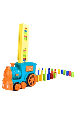 Domino Taşı Dizen Tren Pilli Sesli Işıklı Hareketli 60 Parça Eğitici Tren Oyunu