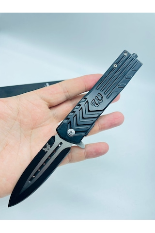Benchmade Marka Siyah Metal Kasa Kamp Çakı //21cm-m131 Siyah