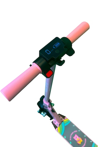 Electron S5 Elektrikli Çocuk Amortisörlü Led'li Scooter Pembe + Dizlik Dirseklik Pembe