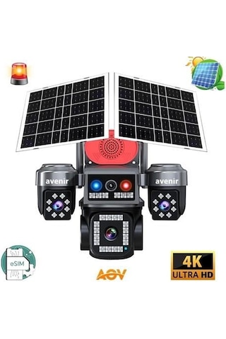 Avenır 4mp Solar Av-s445 4 Kameralı 4g Solar Kamera