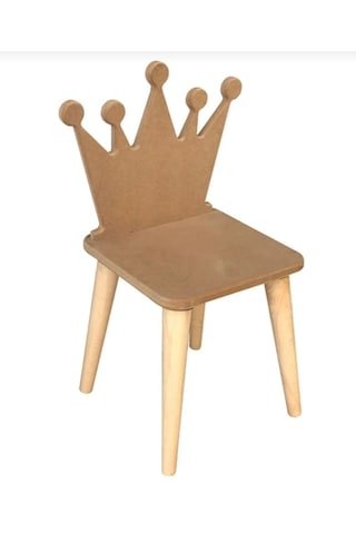 Boyanabilir Ahşap Mdf Çocuk Oyun Aktivite Sandalyesi Ahşap