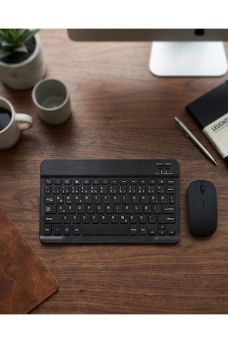 Bay Wireless Klavye Mouse Seti Bluetooth Bağlantılı İnce Tasarım Sessiz Kullanım Najmaddin