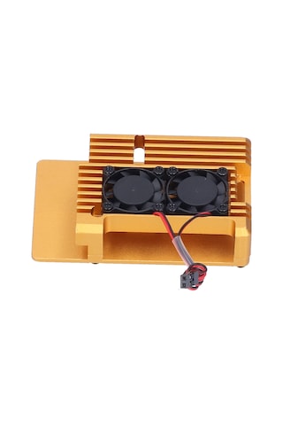 Gajeena Raspberry Pi 3 Model B/b+ İçin Alüminyum Kasa, Çift Fanlı Soğutma, Wifi Sinyal Engelleme Yok, Kolay Kurulum